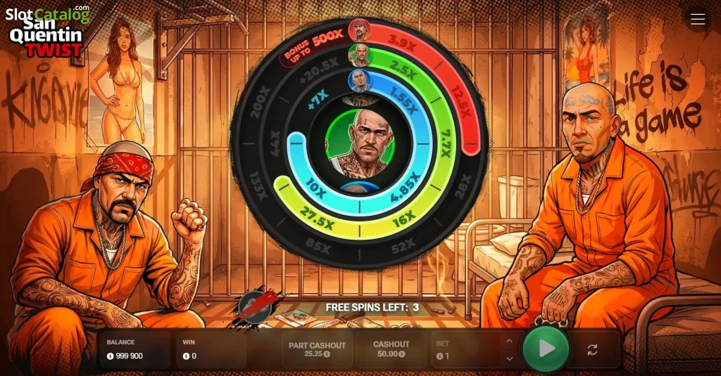 Twist San Quentin jeu casino en ligne