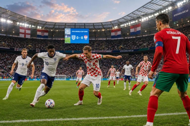 suivez le début palpitant de la coupe du monde 2026 avec le match angleterre vs croatie et la performance tenace du portugal. tous les moments forts et analyses en direct.