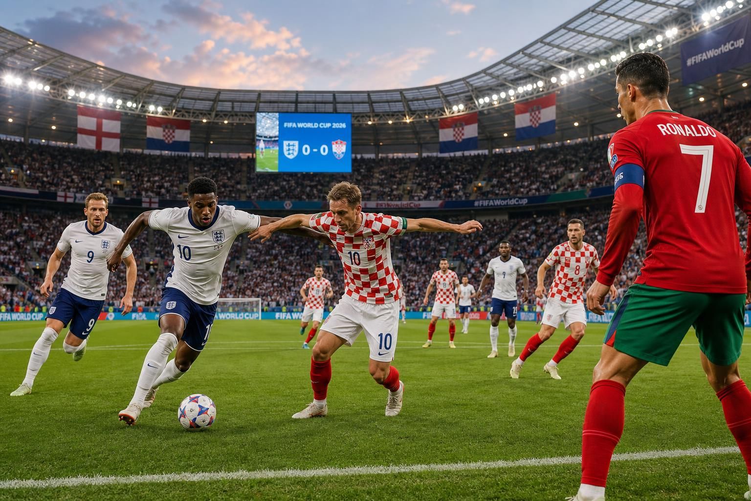 suivez le début palpitant de la coupe du monde 2026 avec le match angleterre vs croatie et la performance tenace du portugal. tous les moments forts et analyses en direct.