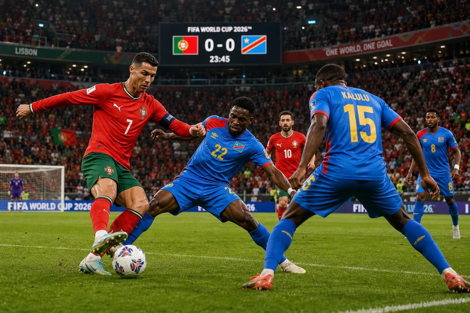 lors du match d'ouverture de la coupe du monde 2026, le portugal a été surpris par la rd congo avec un score nul de 1-1, marquant un début inattendu pour les deux équipes.