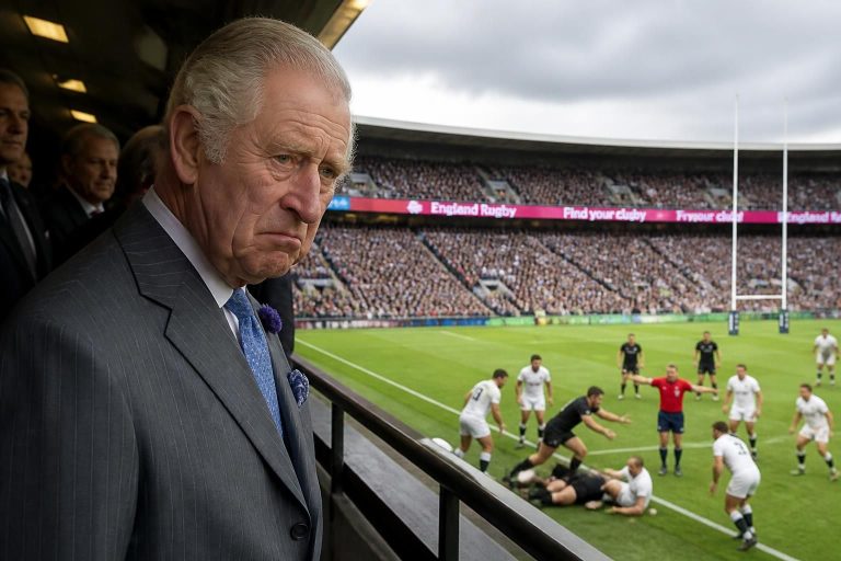 le roi charles exprime sa consternation face aux actes déplorables d'une star du rugby lors d'un match, suscitant débats et réactions dans le monde sportif.
