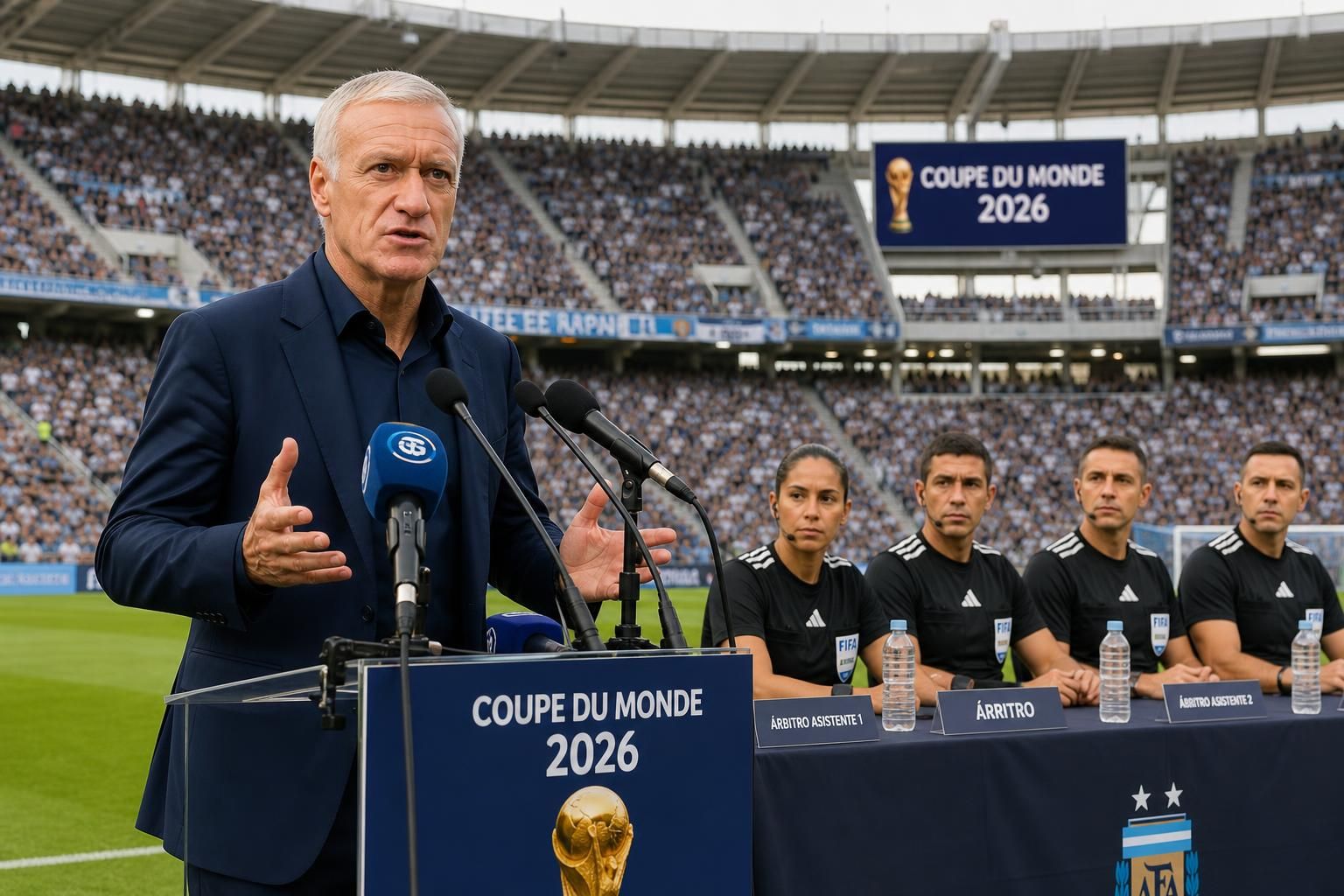 pour la coupe du monde 2026, didier deschamps insiste pour que les arbitres argentins soient aussi performants que clément letexier, garantissant ainsi un arbitrage de haut niveau.