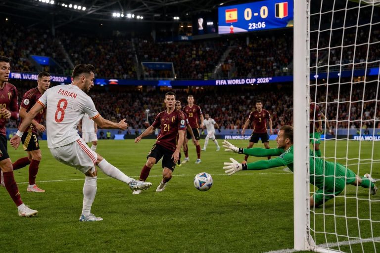revivez le moment décisif de la coupe du monde 2026 où fabián ruiz ouvre le score contre la belgique, offrant un tournant crucial au match.