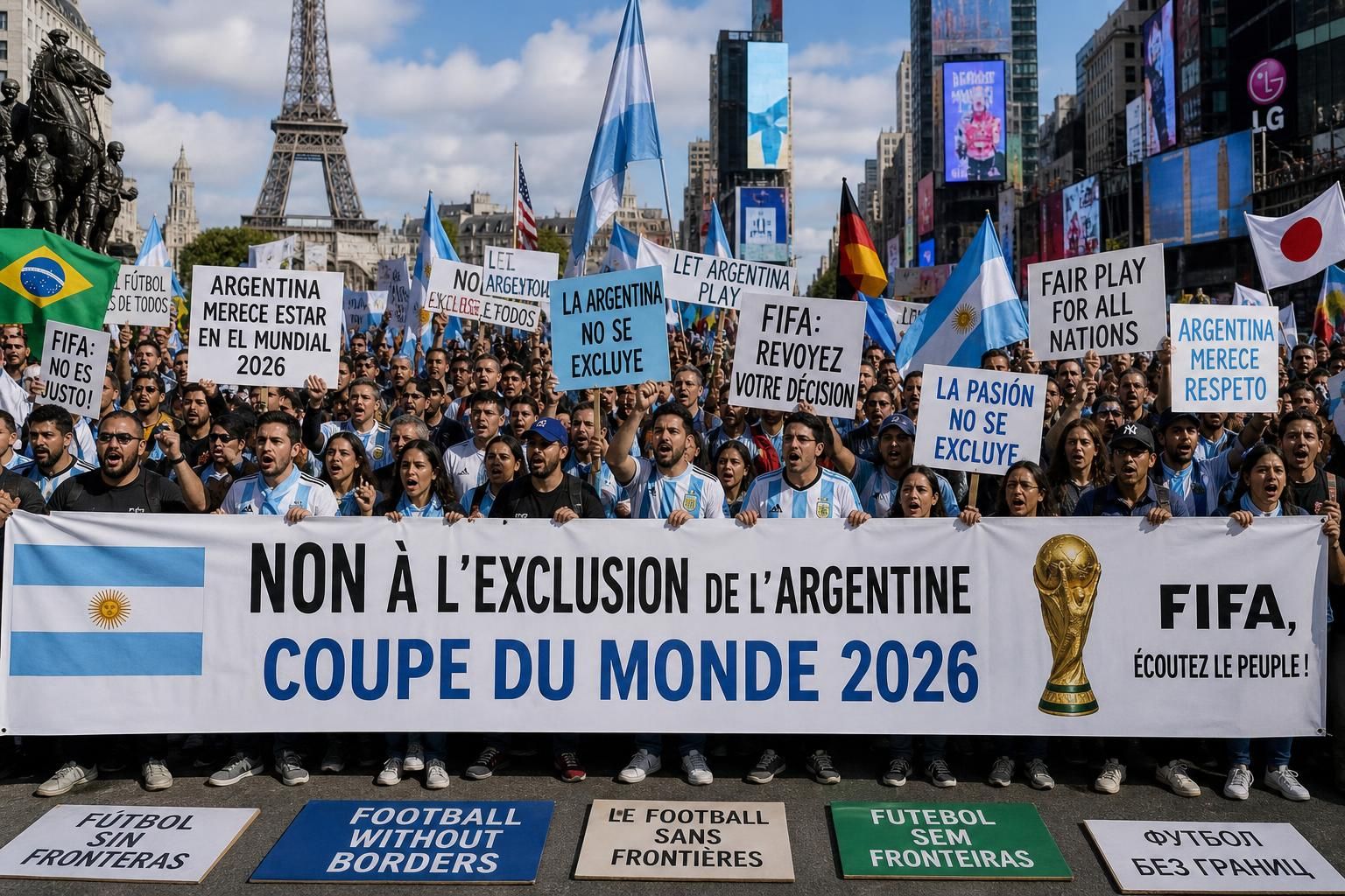 découvrez l'actualité autour de la coupe du monde 2026 : une pétition contre la participation de l'argentine franchit les 23 millions de signatures, suscitant un vif débat international.