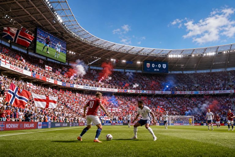 suivez en direct la coupe du monde 2026 : norvège vs angleterre avec streaming live, score en temps réel et commentaires exclusifs pour ne rien manquer du match.