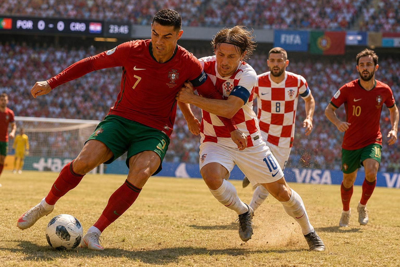 découvrez le duel intense entre le portugal et la croatie sous un soleil de plomb lors de la coupe du monde. suivez les enjeux, analyses et moments forts de ce match incontournable.