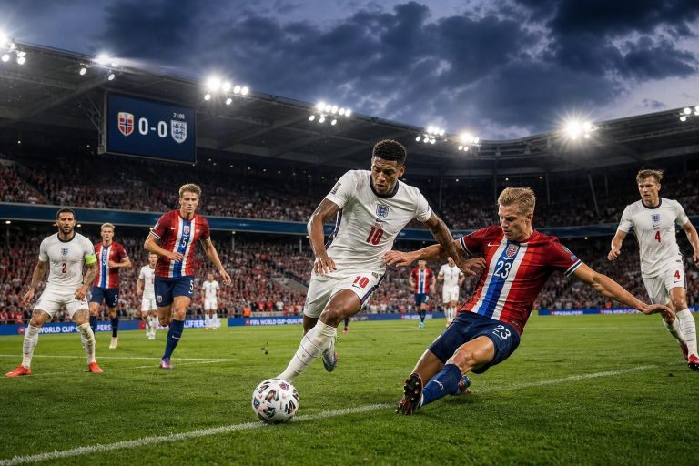 suivez en direct le match palpitant entre la norvège et l'angleterre, deux équipes ambitieuses qui s'affrontent pour une place en demi-finales de la coupe du monde 2026.