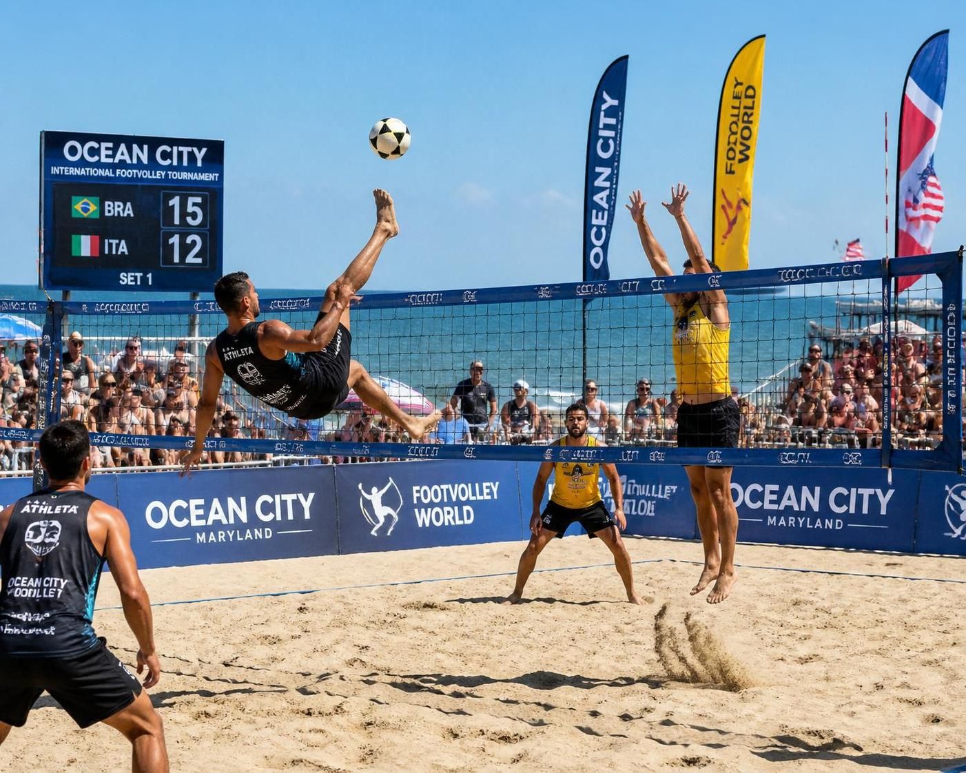 découvrez le tournoi de footvolley d'ocean city, un événement qui met en lumière les étoiles montantes de ce sport unique alliant football et volley-ball. ne manquez pas l'action et le talent émergent!