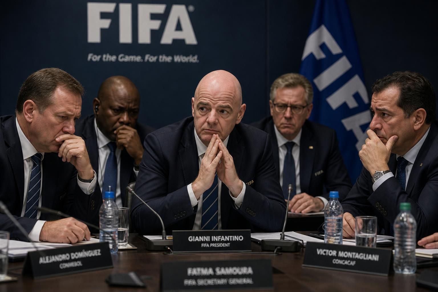 découvrez les enjeux de la vente de la coupe du monde et comment infantino, malgré la tourmente, bénéficie d'un soutien unanime dans cette affaire.